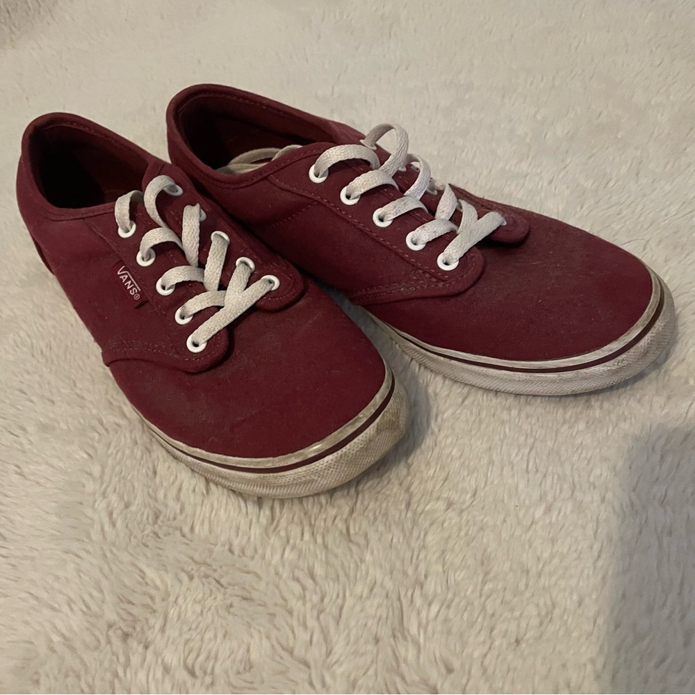 Burgundy Vans Shoes